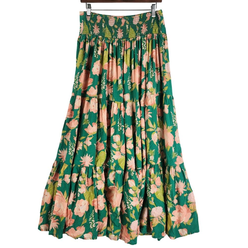Natural Life Women’s Floral Skirt/Top Set SZ LG Breathable Lightweight EUC - Picture 4 of 14